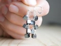 Hematite Earrings Dangle . Anxiety Relief Crystal Earrings . Gemstone Cluster Earrings Silver . Square Earrings