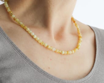 Yellow Opal Necklace Strand for Optimism and Hope NEW
