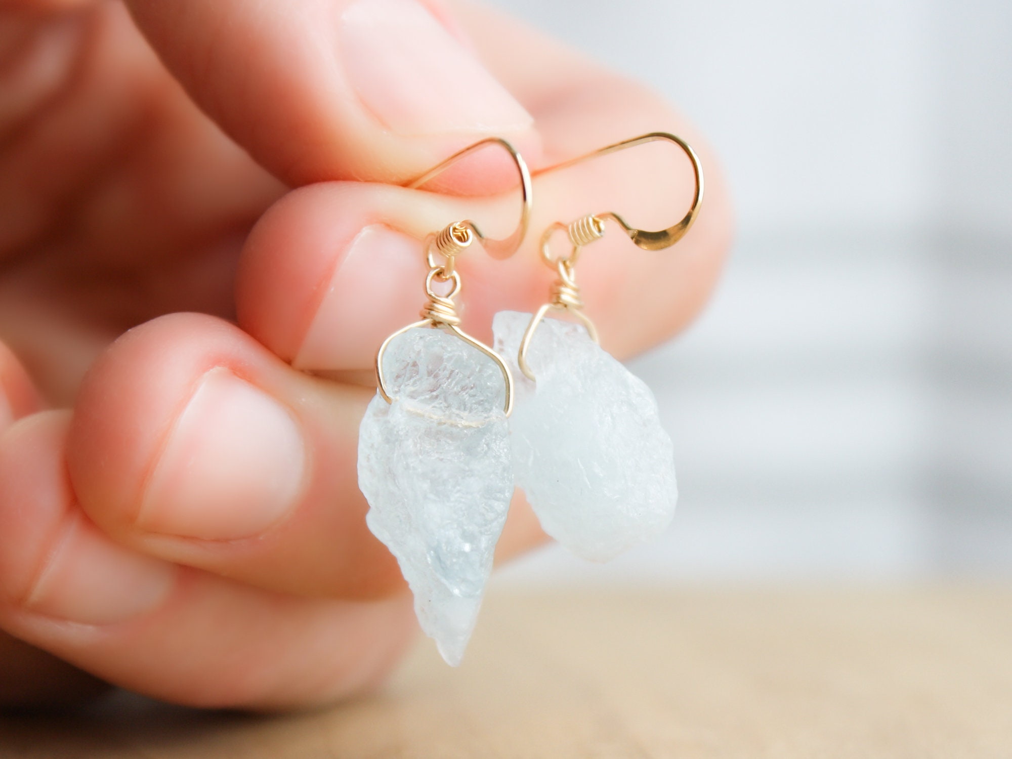 DIY Earring Kit, Raw Aquamarine Earrings – Praha® Beads and Jewelry