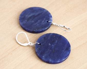 Blue Sodalite Earrings for Focusing the Mind and Remaining True to Yourself