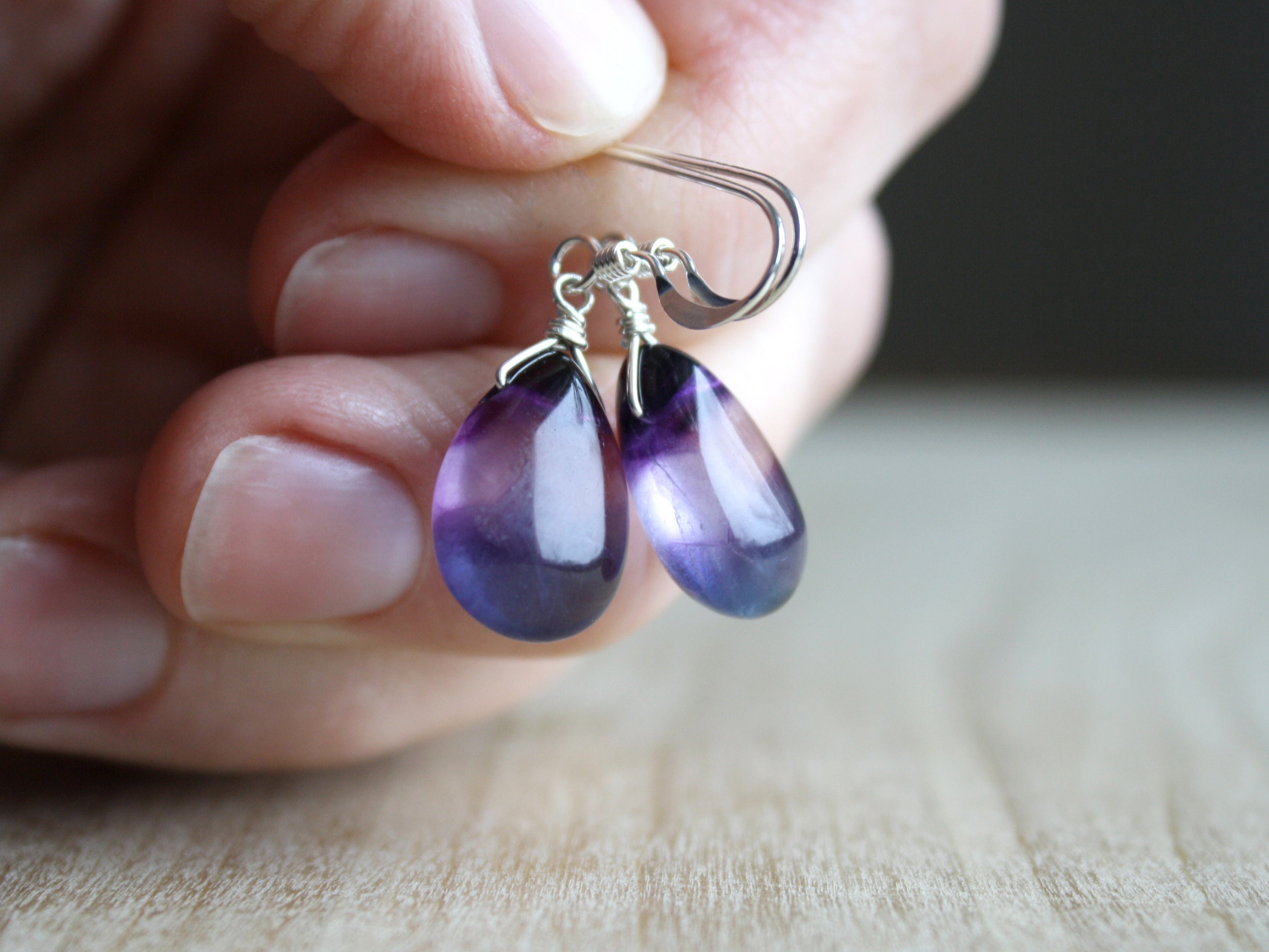 Rainbow Fluorite Earrings 2024 www.alhudapk