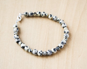Dalmatian Stone Bracelet for Adventure and Creative Expression