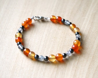 Natural Carnelian Bracelet for Motivation - Transforming Anxiety Collection