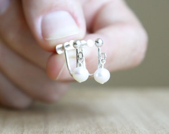 JeryWe Set 10 Paia Orecchini A Clip Non Forati - Perle Finte, CZ, Fiori E Nodi, Per Donne E Ragazze Senza Foro - 2
