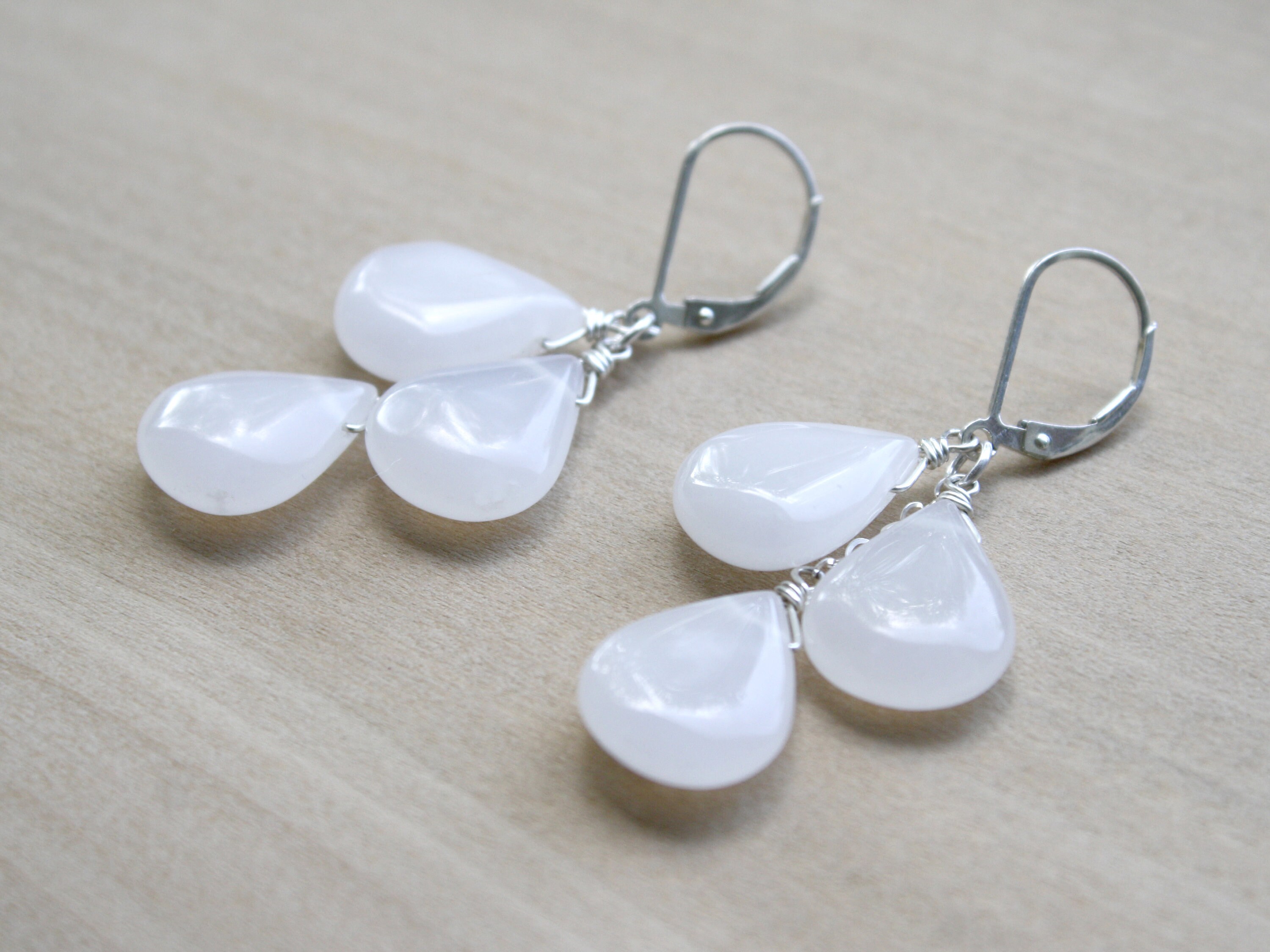 White quartz earrings Clearance