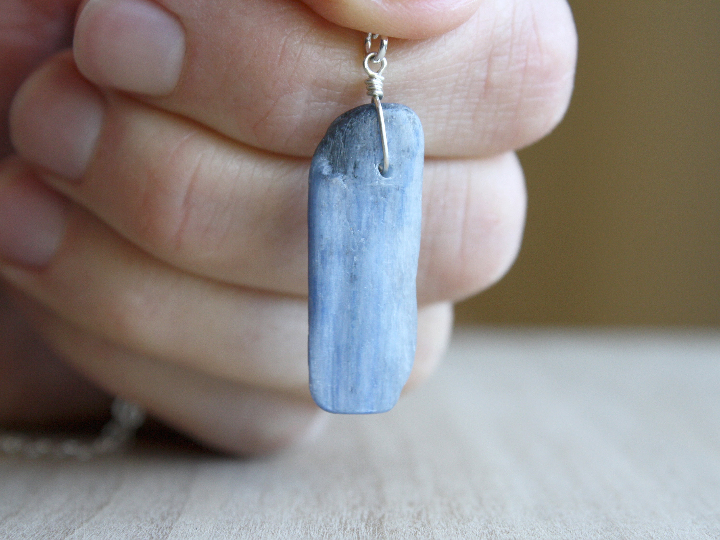 Natural Blue Kyanite Pendant