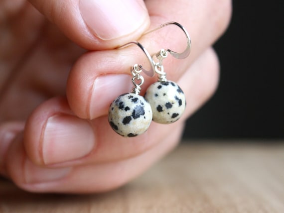 Dalmatian stone earrings deals