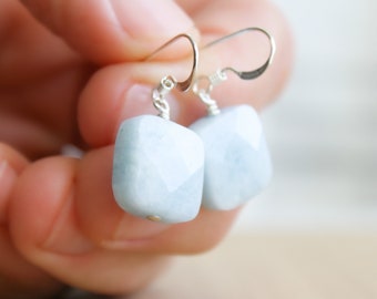 Aquamarine Earrings for Courage and Calming Energy
