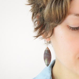 Rainbow Onyx Sterling Silver Drop Earrings: Artisan Gemstone Jewelry