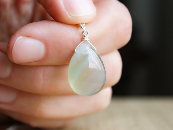 Sterling Silver Green Fluorite Pendants Sterling Silver Green Fluorite Pendants