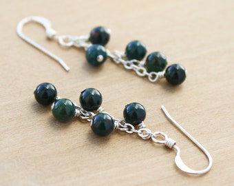 Bloodstone Earrings for Courage and Protection NEW