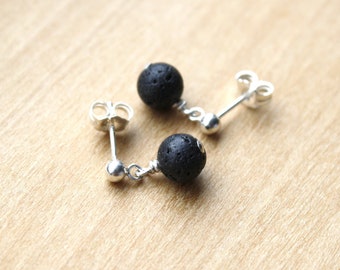 Lava Stone Studs for Connecting to the Earth and Calming Anxieties