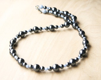 Natural Hematite Necklace for Anxiety Relief and Fearlessness