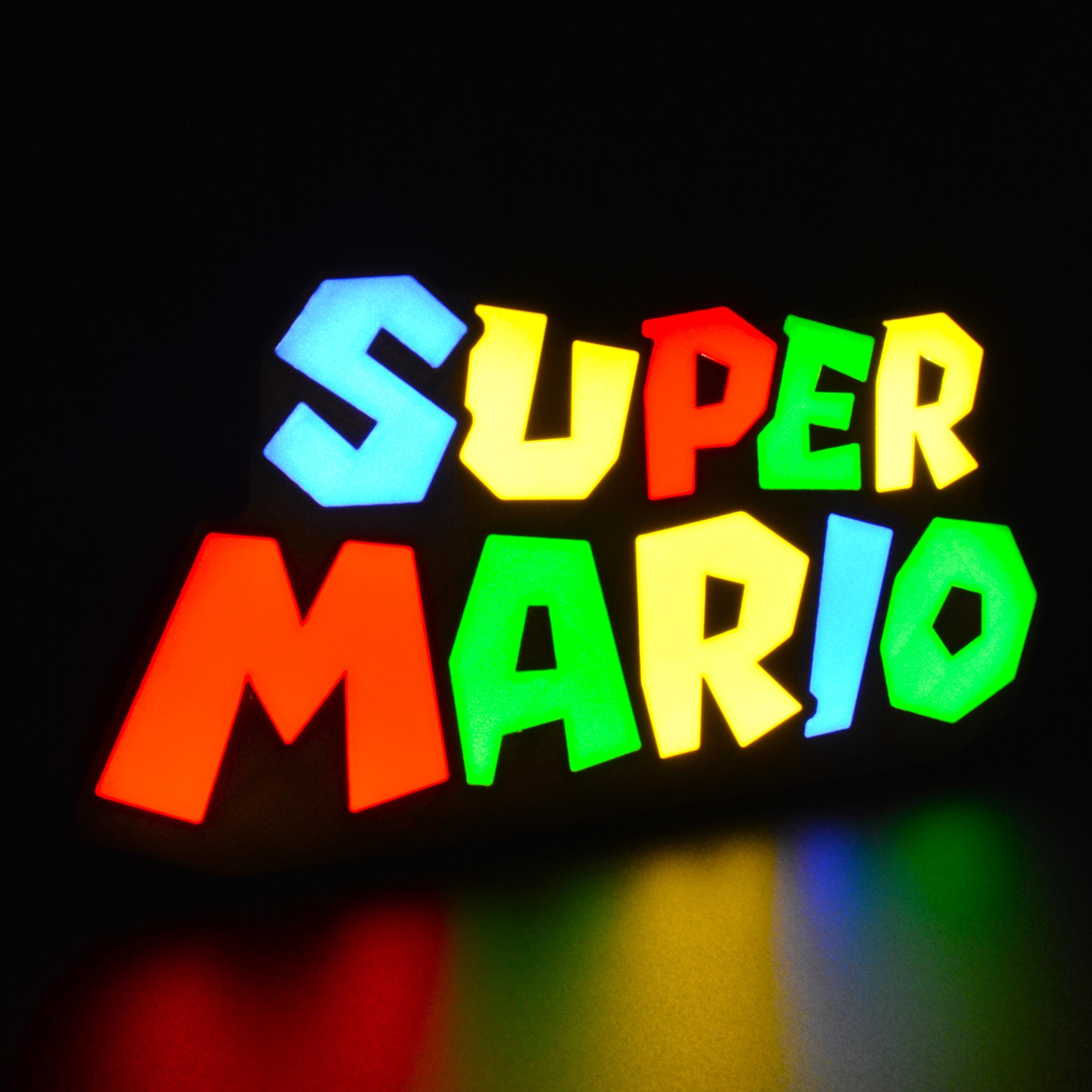 Décoration Murale 3D Logo Super Mario - Panneau En Relief 30x20 Cm - Officieux