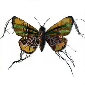 Butterfly Wall Art | Fine Art Mixed Media Giclée Print | Recycled Magazine Collage Wall Art