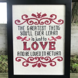 The Greatest Thing Cross Stitch Pattern Instant PDF Download