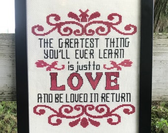 The Greatest Thing Cross Stitch Pattern Instant PDF Download