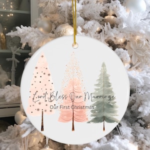 First Christmas Married Ornament | Mr Mrs Ornament | Personalized Wedding Gift | Newlywed Christmas Gift | Our First Christmas Ornament