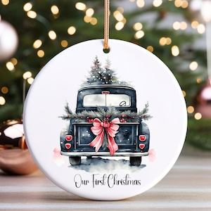 First Christmas Married Ornament | Mr Mrs Ornament | Personalized Wedding Gift | Newlywed Christmas Gift | Our First Christmas Ornament