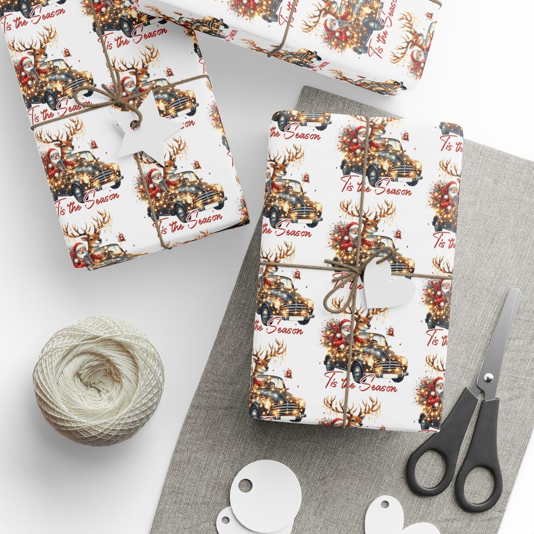 Santa Ramp Paper Christmas Wrapping Papers, Santa Paper, Custom Gift Wrap for Xmas ...
