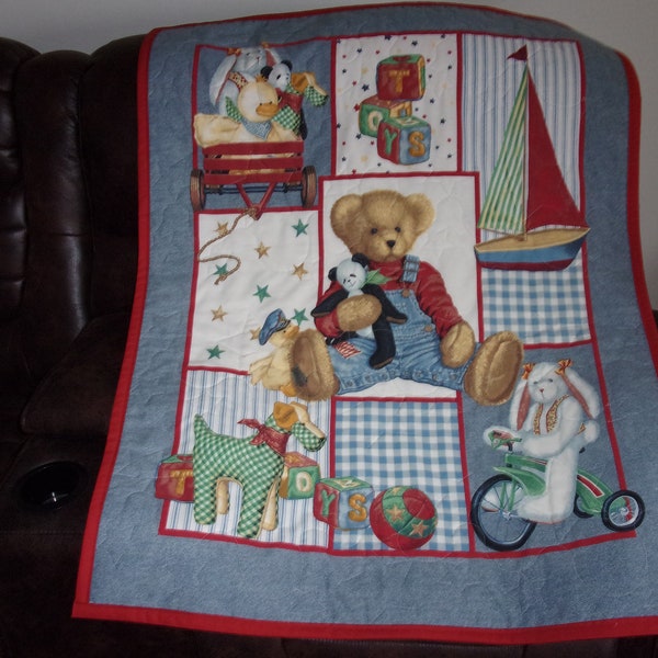 Blue Jean Teddy Etsy