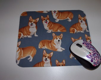 Corgi Mouse Pad Desk Accessory Office Decor Handmade Gift MousePad Rectangle Mat Computer