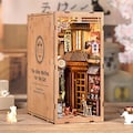 Japanese Alley Book Nook Kit, Miniature Diorama, Wooden Puzzle, LED Lights