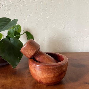 Wooden Mortar and pestle home utensil & decor