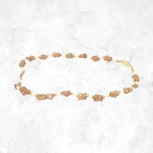 Unique Piece! Vintage Murano glass necklace with aventurine and gold colored beads, handmade, 1980s Made in Italy, perfect gift