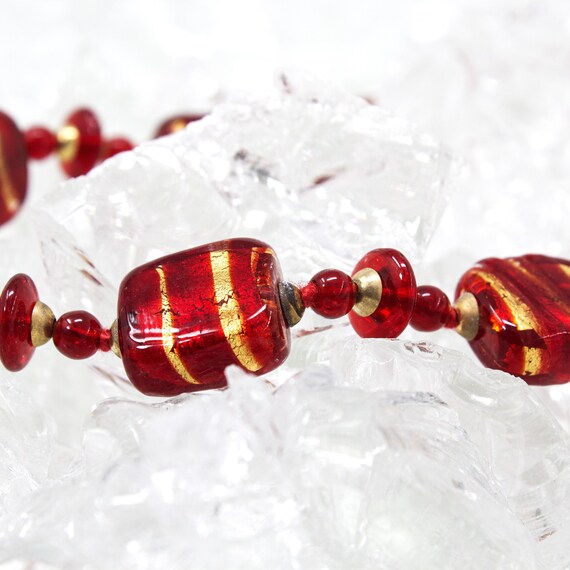 Collier Artisanal En Perles De Murano Anciennes Bleues - Fait Main En Italie - Neuf Sans Emballage