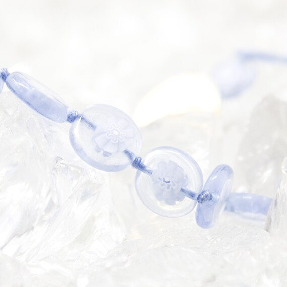 Collier Vintage Perles De Verre Murano Bleu - Pièce Unique Occasion