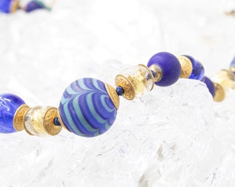 Collier Créateur Vintage Années 80 - Verre De Murano De Très Belle Qualité