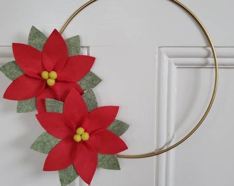 Christmas Poinsettia Wreath