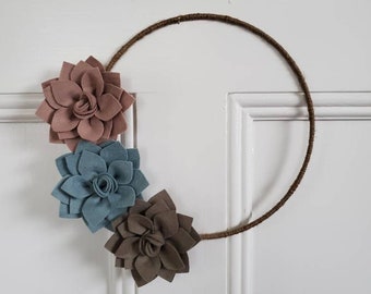 Succulent Felt Wreath