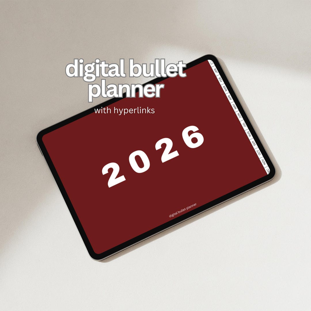 Minimalist Bullet Journal Planner Digital Journal PDF Dated Simple ...