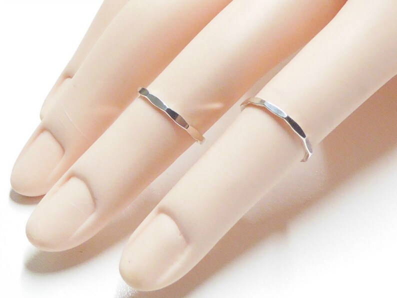 Sterling Silver Ring / Thin Silver Band / 1mm 1.5mm 2mm / Etsy