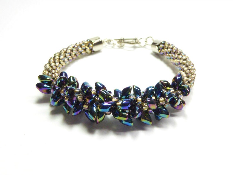 Kumihimo bead woven seed bead choker necklace