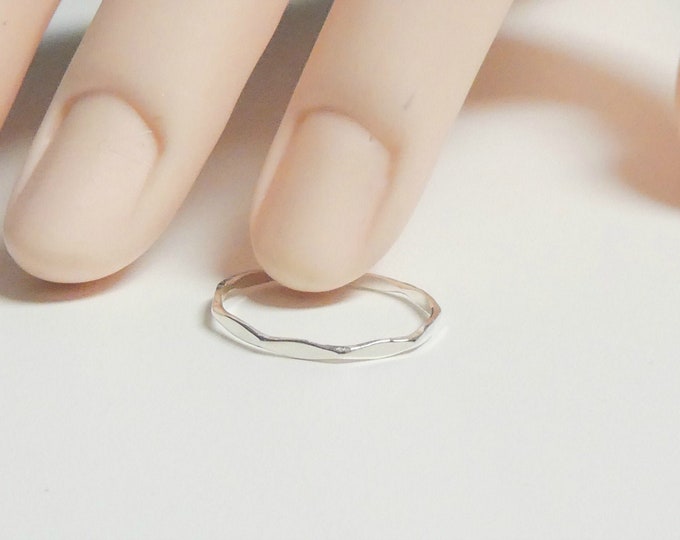 Sterling Silver Ring / Thin Silver Band / 1 Mm / Stacking Ring Etsy