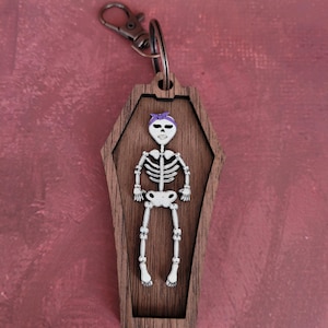 Vintage Skeleton Keychain - Antique Style Bag Charm