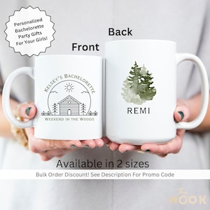 Camp Bachelorette Mugs, Custom Bachelorette Party Camp Fire Mugs, Personalized Bridesmaid Camp Mug, Personalized Bride Camp Mug
