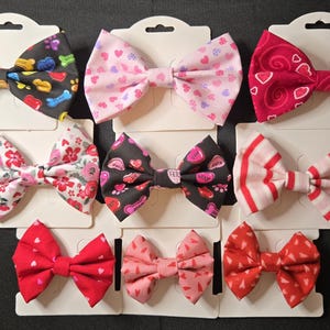 Pet Collar Bows - Valentine&#39;s Day