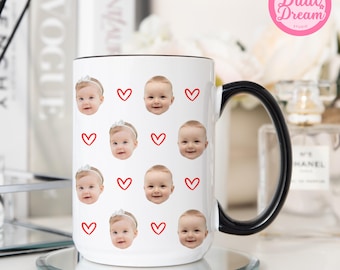 Baby Face Mug, Personalized Face Mug, Custom Photo Mug, Your baby Face Mug, Baby Face Mug For Mom Dad Grandma Birthday Gift,Mothers Day Gift
