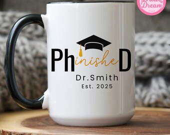 Doctoraatsafstudeercadeau 2025 Dr. Phd Grad Gepromoveerd Nieuwe arts Gepersonaliseerd doctoraat Aangepast toekomstig doctoraatscadeau Dr.