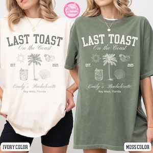 Last Toast on the Coast Shirt, Last Toast Bachelorette, Custom Girls Club Last Toast Shirt, Beach Bachelorette Party, Bridal Party Gifts.