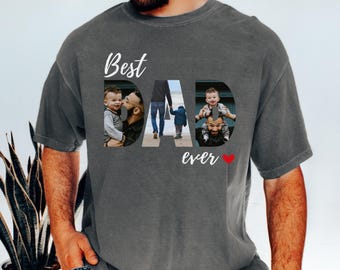 Camiseta con foto de PAPÁ personalizada, regalo personalizado para el Día del Padre, camiseta con foto de papá, regalo con foto personalizado para papá, camiseta genial para papá, regalo de cumpleaños para papá.