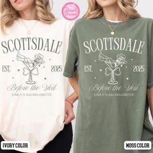 Scottsdale Bachelorette Party Shirt, Personalized Luxury Bachelorette Merch, Scottsdale Before The Veil Shirt, Custom Bachelorette Party Tee