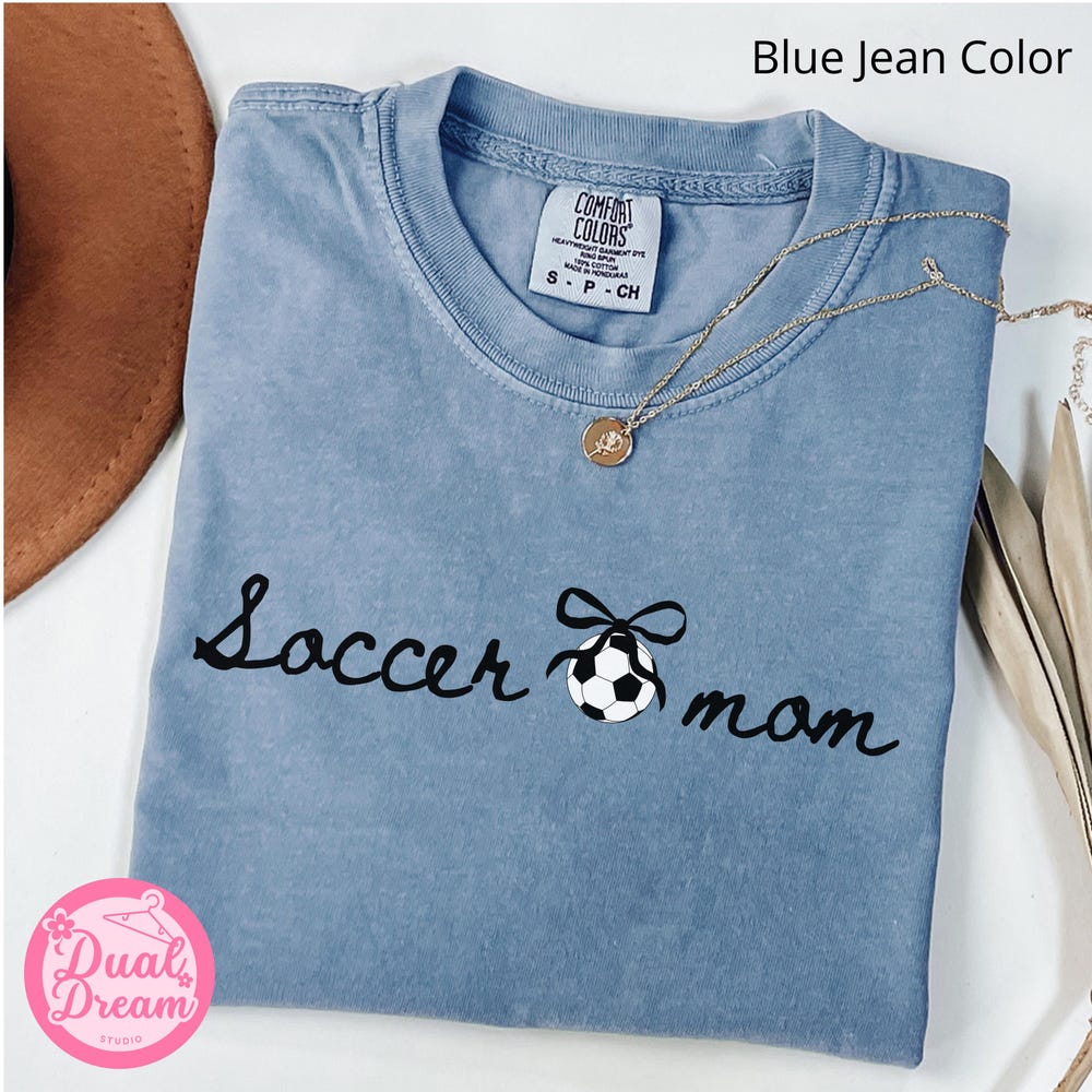 Coquette Soccer Comfort Shirt Soccer Bow Mom Shirt Aesthetic Game Day Shirts Sports Mom Soccer Mama Gift For Mothers Day Soccer Mom. 4Fansport