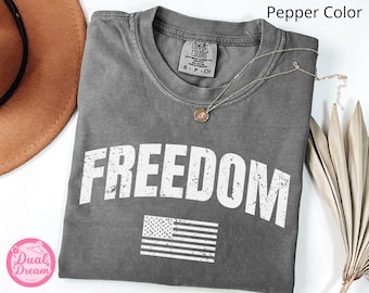 Koszulka Freedom Comfort Colors, koszulka Freedom, koszulka Freedom Women Men, bluza Freedom, minimalistyczna bluza z kapturem, koszulka aktywisty, koszulka vintage