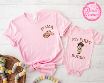 Mama Me Rodeo Matching Shirts Mommy Outfit My First Rodeo Baby Western Girl Birthday