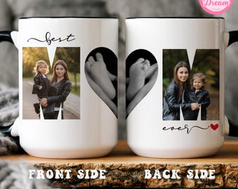 Personalized Photo Mug For MOM, Custom Mothers Day Cup, Photo Collage Mug, MOM Birthday Gift, Mother Gift From Son Daughter Husband, MOM Mug